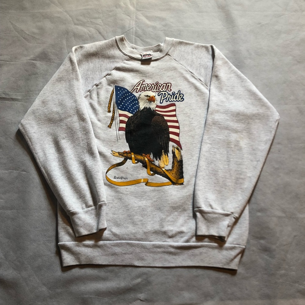 VINTAGE 90’s American Pride crewneck Eagle large